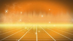 High score text animation over retro grid background with glowing stars. vintage, digital, neon, typography - Powered by Shutterstock - Get 15% off with code: PIKWIZARD15