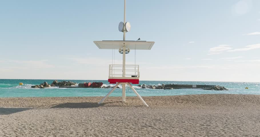 Beach in Monaco, LifeGuard Station