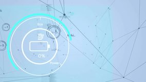 Animation of network of connections with data processing over blue background. Global connections, computing and digital interface concept digitally generated video. - Powered by Shutterstock - Get 15% off with code: PIKWIZARD15