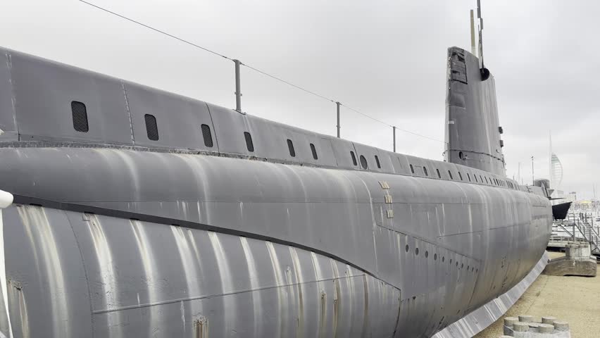 Decommissioned Submarine at Submarine Museum Marina in Gosport, England