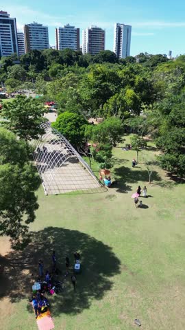 Drone Footage of Parque da Cidade Urban Park in Salvador Brazil	