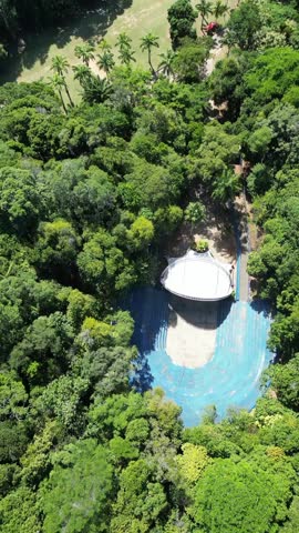 Cinematic Drone Flight Over Parque da Cidade Salvador Bahia	
