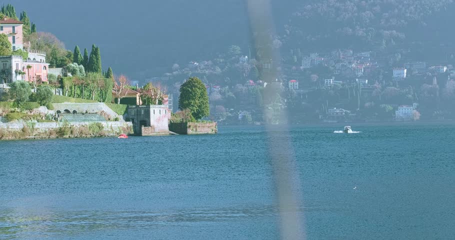 A view of Lake Como Italy winter