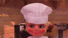 Charming Young Chef With Cheerful Expression Baking Sweets, Sweet Little Kitchen Assistant With Bright Eyes And Cheerful Smile Baking Delightful Treats Happily In Warm Wooden Kitchen - Powered by Shutterstock - Get 15% off with code: PIKWIZARD15