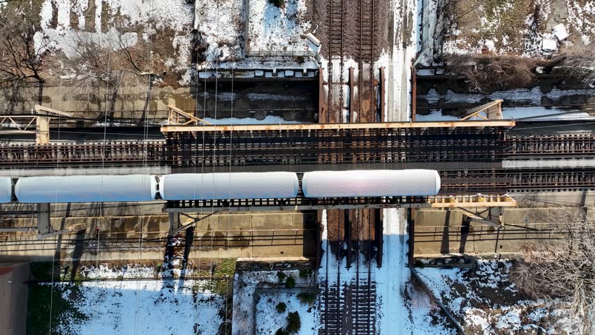 Cinematic 4K Drone Aerial Chicago West Side Flying Over CTA Green Line 