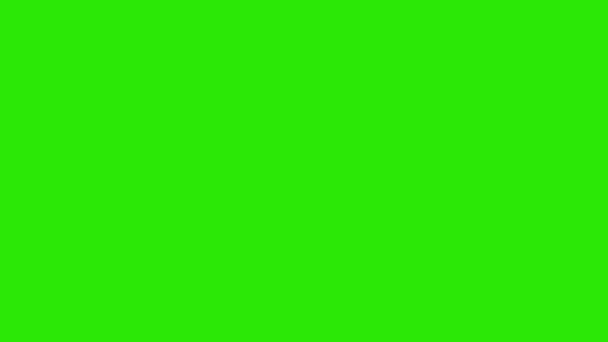 animation frozen ice transition on green screen background