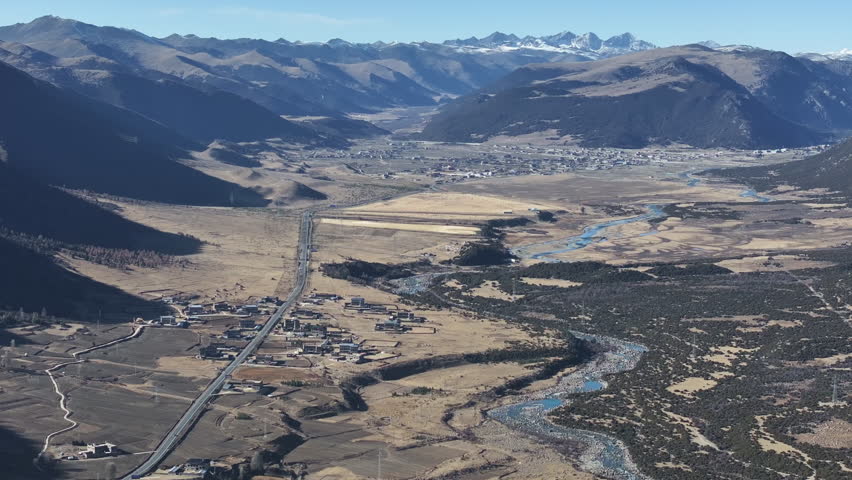 Villages Nestled in the Tibetan Highlands