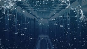 Animation of network of connections over server room. global business and digital interface concept digitally generated video. - Powered by Shutterstock - Get 15% off with code: PIKWIZARD15