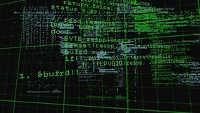 Animation of grid pattern over blue and green colored programming language against black background. Digitally generated, hologram, coding, machine learning, abstract and technology concept. - Powered by Shutterstock - Get 15% off with code: PIKWIZARD15