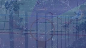 Animation of data processing against overhead view of male basketball players playing basketball. Sports technology concept - Powered by Shutterstock - Get 15% off with code: PIKWIZARD15