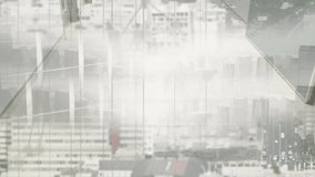 Animation of data processing over hospital and cityscape. Global medicine, healthcare, computing and data processing concept digitally generated video. - Powered by Shutterstock - Get 15% off with code: PIKWIZARD15