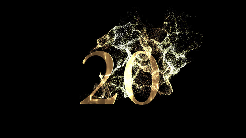 Golden number 20 from particles, numbering, twenty, golden numbers, alpha channel, numerology, beautiful golden numbers with particles on a transparent background