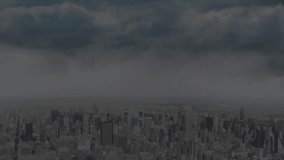 Animation of symbols and data processing over cityscape. global connections, networks and data processing concept digitally generated video. - Powered by Shutterstock - Get 15% off with code: PIKWIZARD15