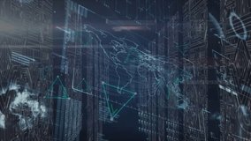 Animation of world map and connections over data processing on digital screen. Global network, connections, data processing and technology concept digitally generated video. - Powered by Shutterstock - Get 15% off with code: PIKWIZARD15