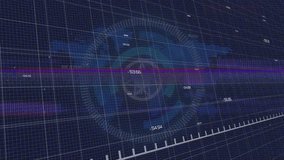 Animation of green line and data processing over grid. Global business data processing and connections concept digitally generated video. - Powered by Shutterstock - Get 15% off with code: PIKWIZARD15