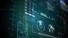 Animation of neon ticking clock over interface with data processing against blue background. Computer interface and business technology concept - Powered by Shutterstock - Get 15% off with code: PIKWIZARD15