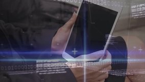 Animation of financial data processing over basketball players. Global business analytics and technology concept. - Powered by Shutterstock - Get 15% off with code: PIKWIZARD15