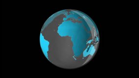 Animation of neon ticking clock over spinning globe against black background. Global networking and business technology concept - Powered by Shutterstock - Get 15% off with code: PIKWIZARD15