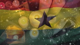 Animation of statistics and data processing over colorful light spots. Global communication technology recognition and data security concept digitally generated video. - Powered by Shutterstock - Get 15% off with code: PIKWIZARD15