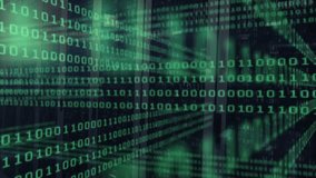 Binary code animation over servers in data center. Technology, digital, network, cybersecurity, coding, software - Powered by Shutterstock - Get 15% off with code: PIKWIZARD15