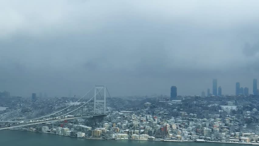 Bosphorus Bridge Connecting Europe and Asia in Istanbul