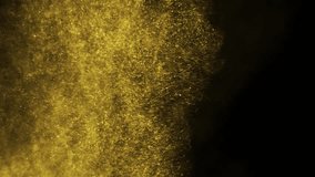 Gold particles - moving background. Wavy line flying with fast energy - dust lanterns. - Powered by Shutterstock - Get 15% off with code: PIKWIZARD15