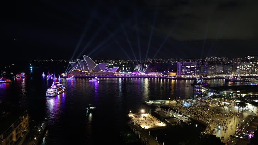Opera house over Sydney harbour during annual Australia day cerebration, Sydney :26 January 2026