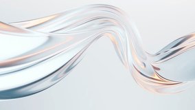 Abstract translucent liquid wave flowing in slow motion with iridescent reflections on white background - Powered by Shutterstock - Get 15% off with code: PIKWIZARD15