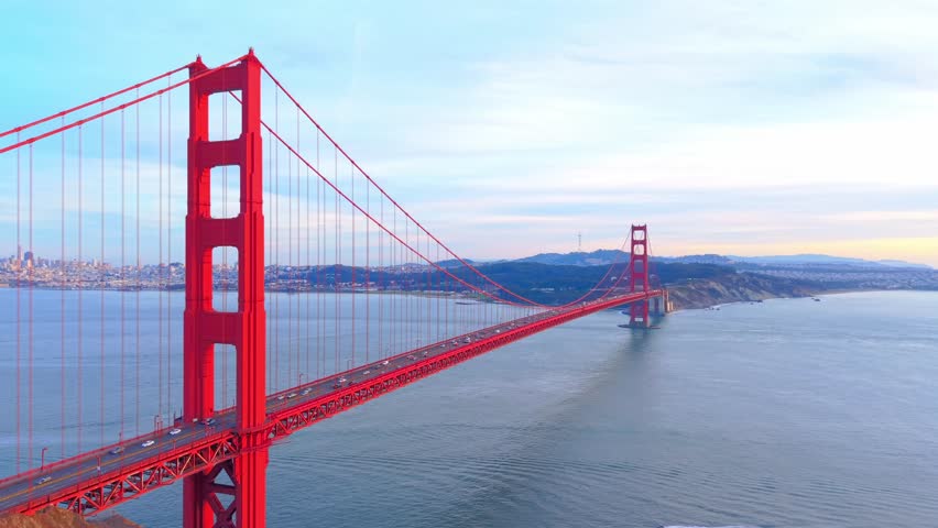 View of golden gate bridge in california, san francisco, united states.