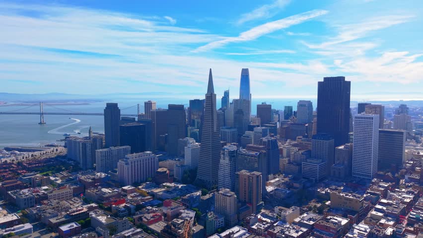 Scenic view of downtown San Francisco California USA