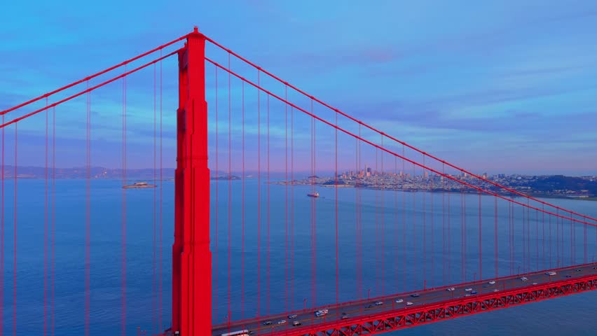View of golden gate bridge in california, san francisco, united states.