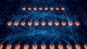 Abstract Neural Network Architecture Visualization, Connected Nodes and Data Flow Lines, Big Data AI Machine Learning Algorithm System, Digital Technology Background, Artificial Intelligence Concept - Powered by Shutterstock - Get 15% off with code: PIKWIZARD15