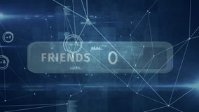 Animation of data processing on blue background. global business and digital interface concept digitally generated video. - Powered by Shutterstock - Get 15% off with code: PIKWIZARD15