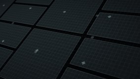 Animation of blue globe rotating over interface screens processing data on black background. Global communication, business, data, network and digital interface concept digitally generated video. - Powered by Shutterstock - Get 15% off with code: PIKWIZARD15