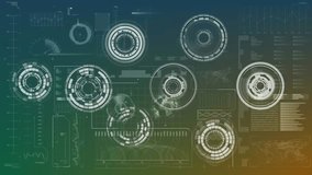 Animation of scope scanning over data processing on black background. Global technology, computing and digital interface concept digitally generated video. - Powered by Shutterstock - Get 15% off with code: PIKWIZARD15