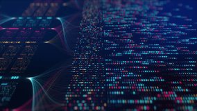 Neural Network Big Data Flow Visualization, Binary Code Matrix, AI Machine Learning Abstract Background, Quantum Computing, Cyber Security, Futuristic Technology Artificial Intelligence Digital Grid - Powered by Shutterstock - Get 15% off with code: PIKWIZARD15