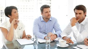 Animation of data processing over diverse business people in office. Global business, finance, computing and data processing concept digitally generated video. - Powered by Shutterstock - Get 15% off with code: PIKWIZARD15