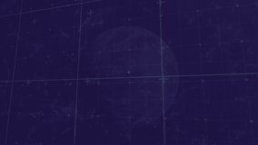 Animation of network of connections over grid network and globe against blue background. Global networking and business technology concept - Powered by Shutterstock - Get 15% off with code: PIKWIZARD15