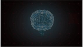 Starting data scrolling, brain rotating, ring pulsing and labels updating, showing timeline. Neuroscience, data visualization, digital art, innovation, technology, circuit, futuristic - Powered by Shutterstock - Get 15% off with code: PIKWIZARD15