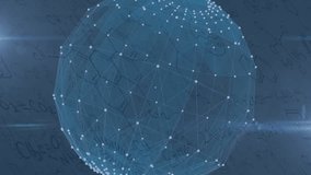 Animation of clock moving over globe, connections and chemical icons on blue background. global connections, time, data processing and technology concept digitally generated video. - Powered by Shutterstock - Get 15% off with code: PIKWIZARD15