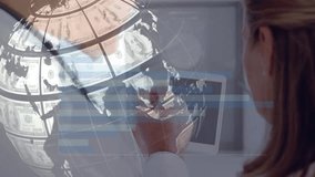 Animation of financial data processing over businessman handshake. Business partnership and technology concept. - Powered by Shutterstock - Get 15% off with code: PIKWIZARD15