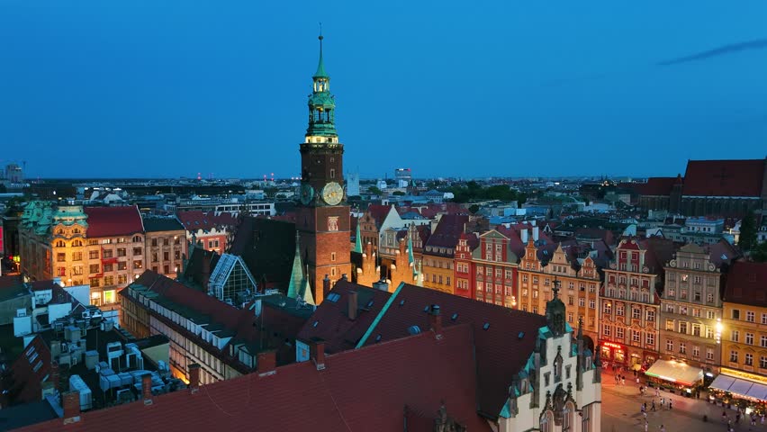 The Market Square in Wroclaw, Lower Silesian Voivodeship, Poland