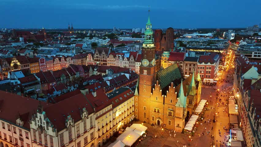 The Market Square in Wroclaw, Lower Silesian Voivodeship, Poland