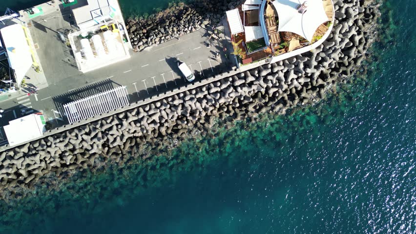 Puerto de Mogán - Gran Canaria - Canary Islands - Spain - A tourist town known as the Venice of the Canary Islands, shot with a drone. Beautiful beach and mountains.