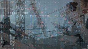 Animation of digital data processing over group of business people. Global science, connections, data processing and digital interface concept digitally generated video. - Powered by Shutterstock - Get 15% off with code: PIKWIZARD15