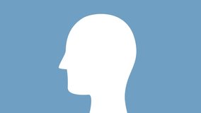 Animation of human head with digital icons. To countdown against grey background. - Powered by Shutterstock - Get 15% off with code: PIKWIZARD15