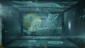 Animation of data processing over globe. Global business and digital interface concept digitally generated video. - Powered by Shutterstock - Get 15% off with code: PIKWIZARD15