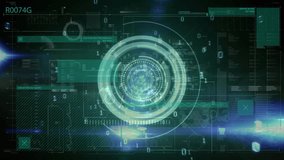 Animation of scope with binary coding data processing. Global business, connections, digital interface and data processing concept digitally generated video. - Powered by Shutterstock - Get 15% off with code: PIKWIZARD15