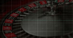 Animation of roulette over data processing. Global business and digital interface concept digitally generated video. - Powered by Shutterstock - Get 15% off with code: PIKWIZARD15
