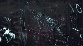 Animation of data processing and networks of connections over grind. Global business digital interface technology and networking concept digitally generated video. - Powered by Shutterstock - Get 15% off with code: PIKWIZARD15